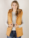 Camel Long Padded Vest