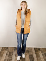 Camel Long Padded Vest