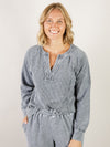 Indigo Washed Ribbed Top