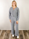 Indigo Washed Ribbed Top