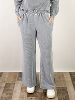 Indigo Ribbed Washed Lounge Pants