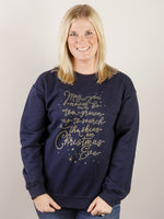 Navy Christmas Eve Graphic Sweatshirt