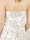 White Flower with Button Back Dress