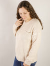 Almond Crewneck Waffle Sweater