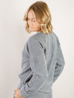 Indigo Washed Ribbed Top