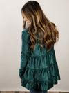 Green Velvet Cardigan