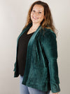 Green Velvet Cardigan