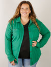 Super Soft Kelly Green Button Up