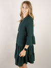 Hunter Green Tiered Knit Dress