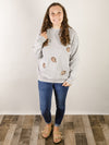 Grey Football Mineral Washed Graphic Sweatshirt