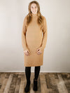 Latte Turtle Neck Sweater Dress