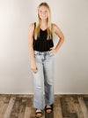 Vervet Light Washed Wide Leg Ankle Jean