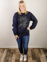 Navy Christmas Eve Graphic Sweatshirt