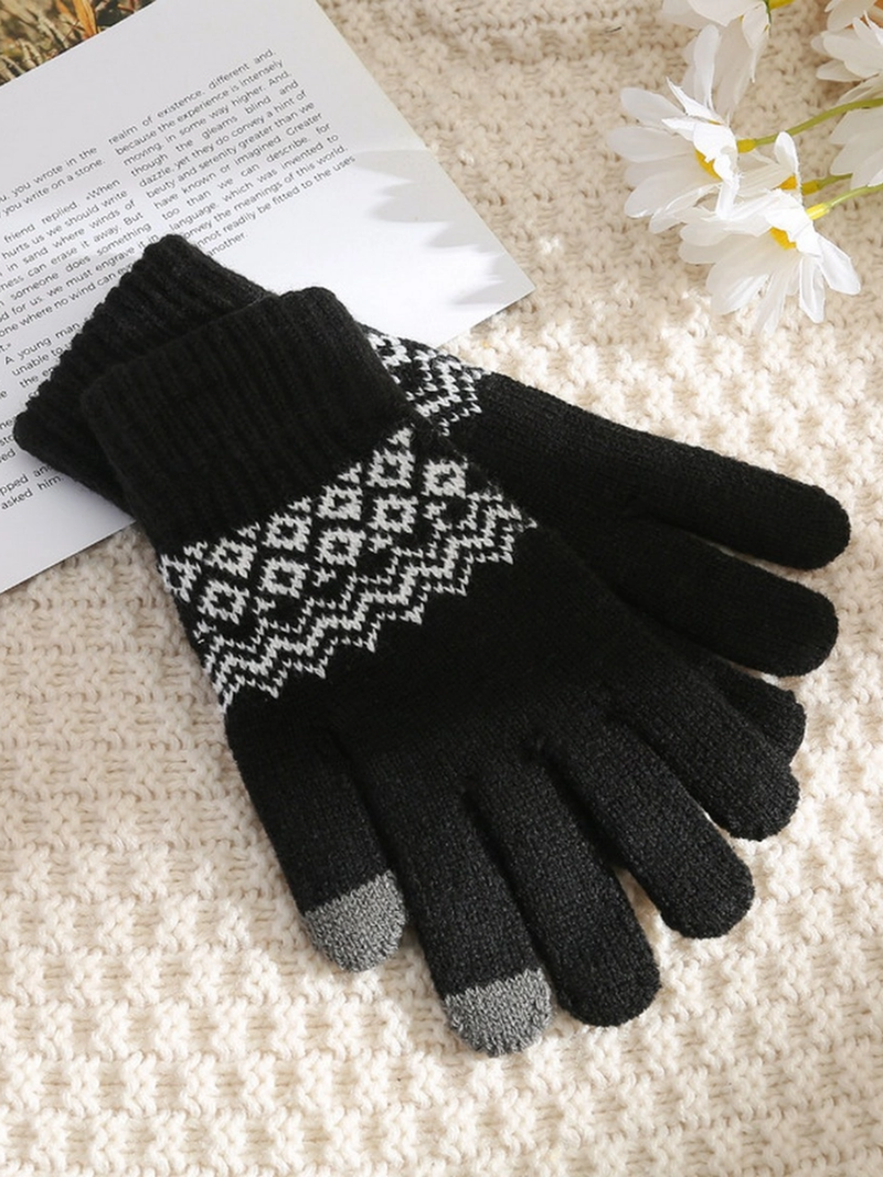 Winter Print Touch Screen Gloves