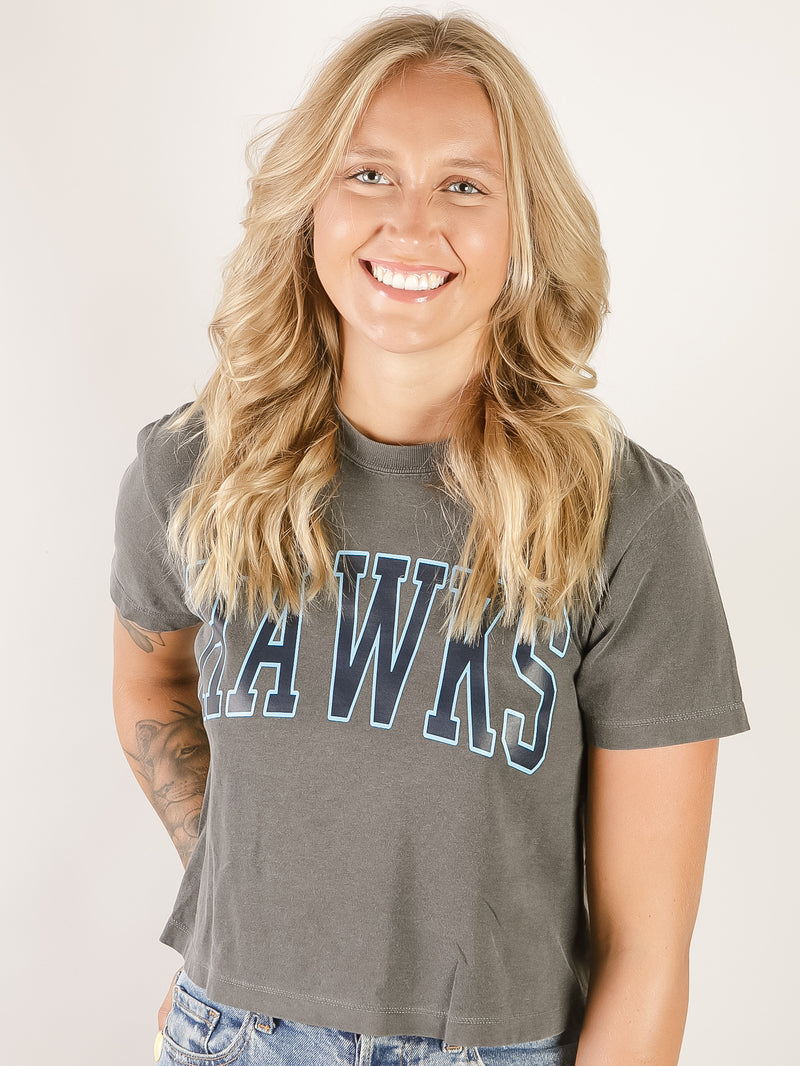 Custom CROPPED Hawks Graphic Tee (Multiple Colors)