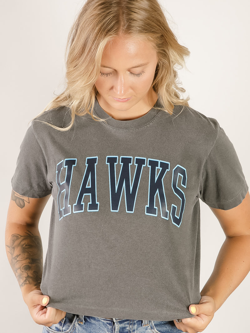 Custom CROPPED Hawks Graphic Tee (Multiple Colors)