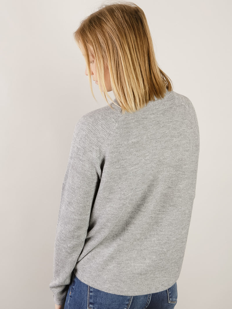 High Neck Lightweight Grey Sweater