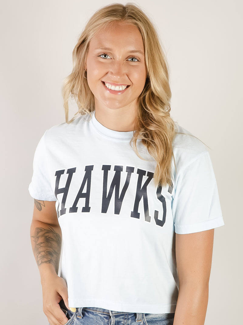 Custom CROPPED Hawks Graphic Tee (Multiple Colors)