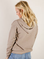 Taupe Hooded French Terry Pullover