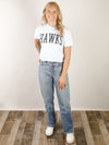 Custom CROPPED Hawks Graphic Tee (Multiple Colors)