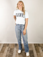 Custom CROPPED Hawks Graphic Tee (Multiple Colors)