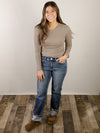 Long Sleeve Mini Ribbed Tee (Multiple Colors)