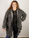 Curvy Black and White Long Thin Shacket