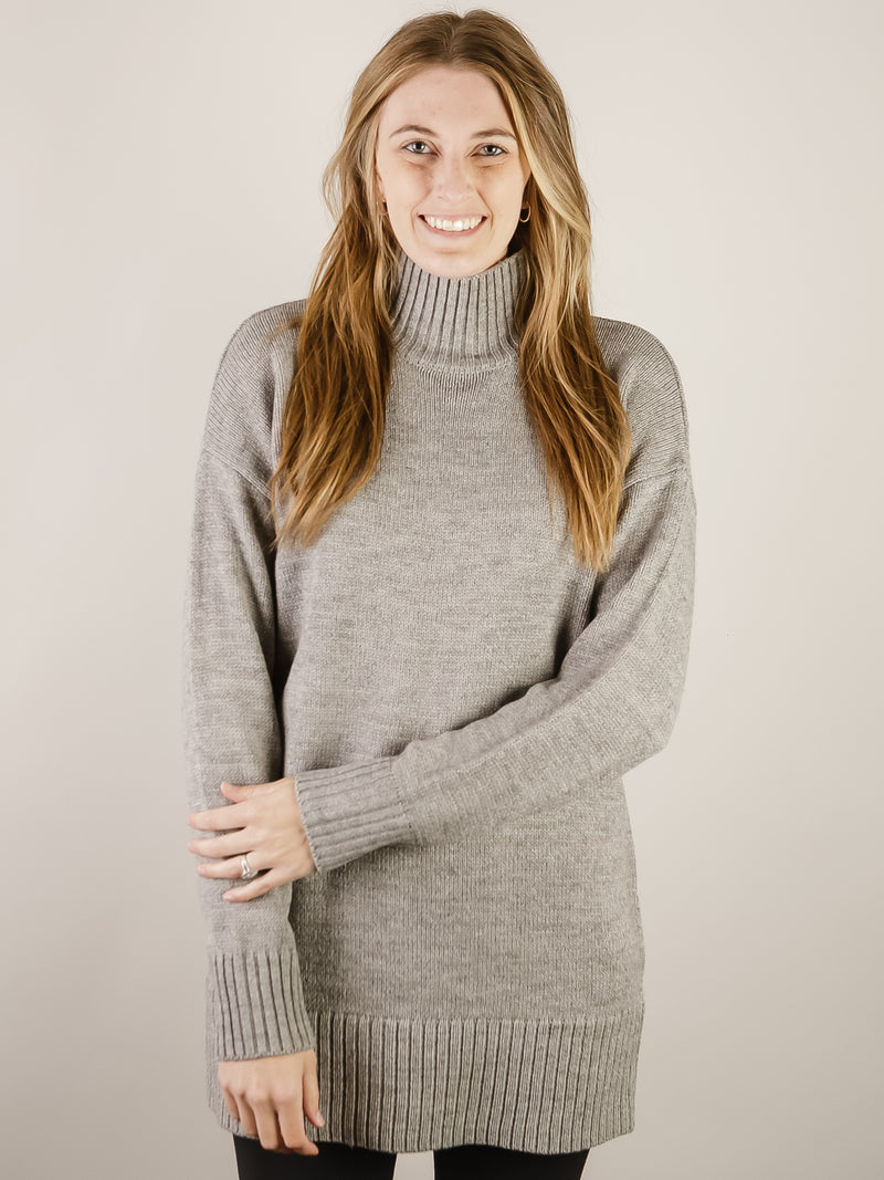 Heather Grey Tunic Sweater Dress