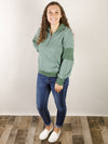 Dark Sage 1/2 Zip Sweatshirt