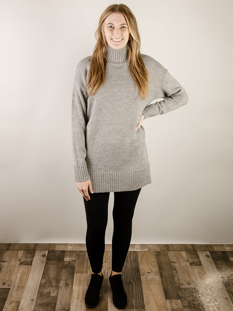 Heather Grey Tunic Sweater Dress