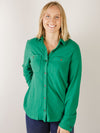 Super Soft Kelly Green Button Up
