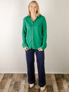 Super Soft Kelly Green Button Up
