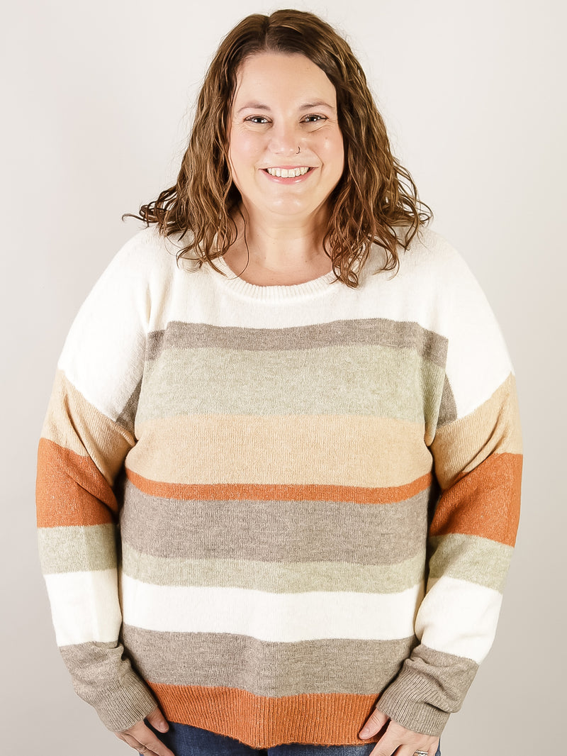 Muti-Colored Striped Soft Sweater