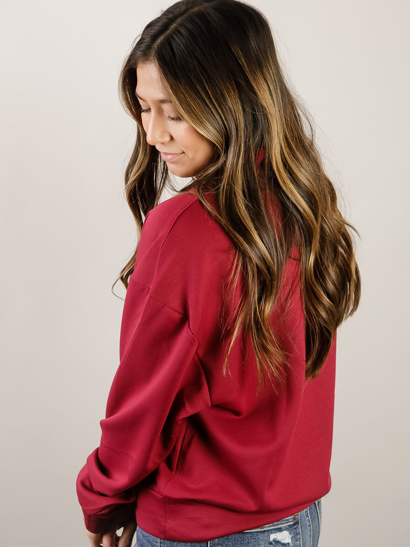 Cabernet Scuba 1/2 Zip Pullover