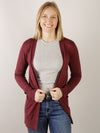 Dark Wine Essential Cardigan