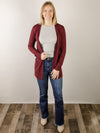 Dark Wine Essential Cardigan