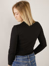 Long Sleeve Mini Ribbed Tee (Multiple Colors)