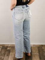 Vervet Light Washed Wide Leg Ankle Jean