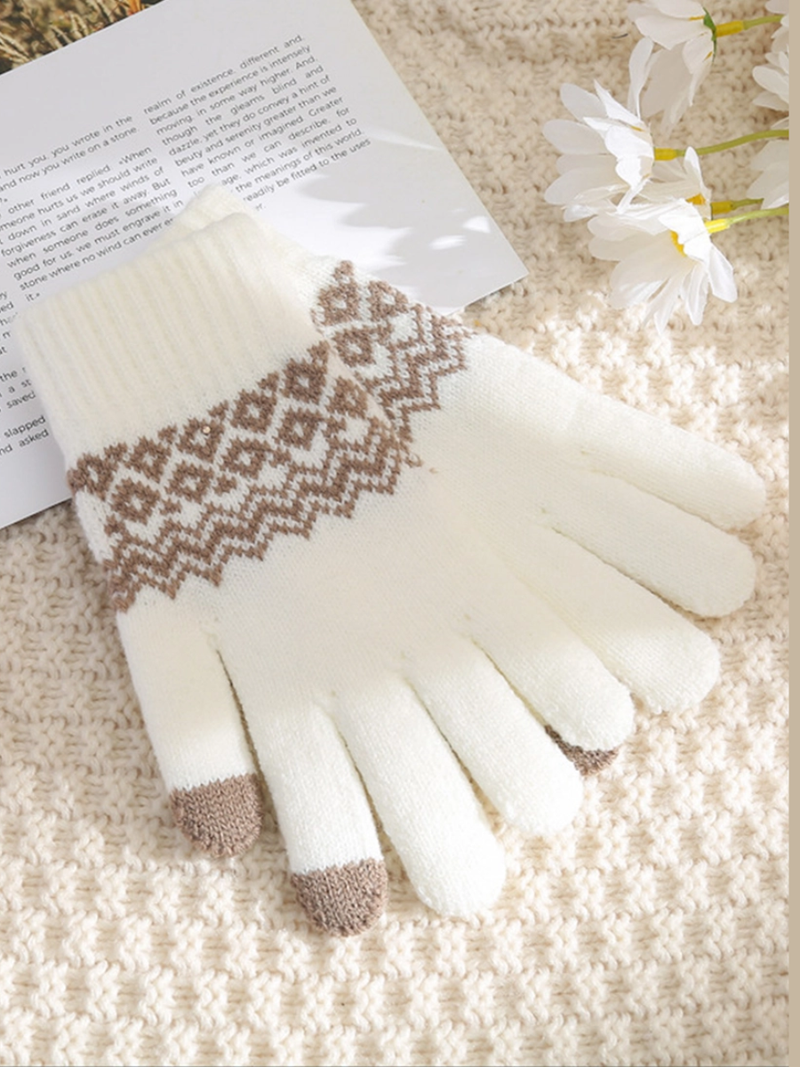 Winter Print Touch Screen Gloves
