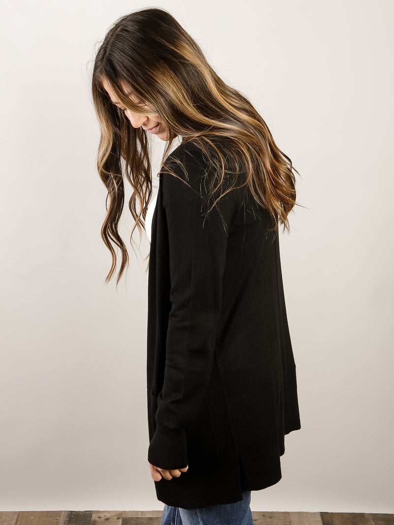 Black Essential Cardigan