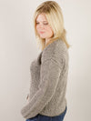 Chunky Acid Washed Black and Mocha Sweater