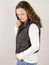 Black Quilted Thin Puffer Vest
