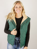 Hunter Green Quilted Puffer Vest