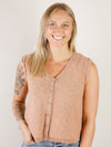 Terracotta Sleeveless Sweater Vest