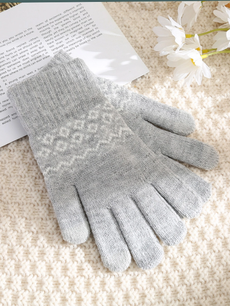 Winter Print Touch Screen Gloves