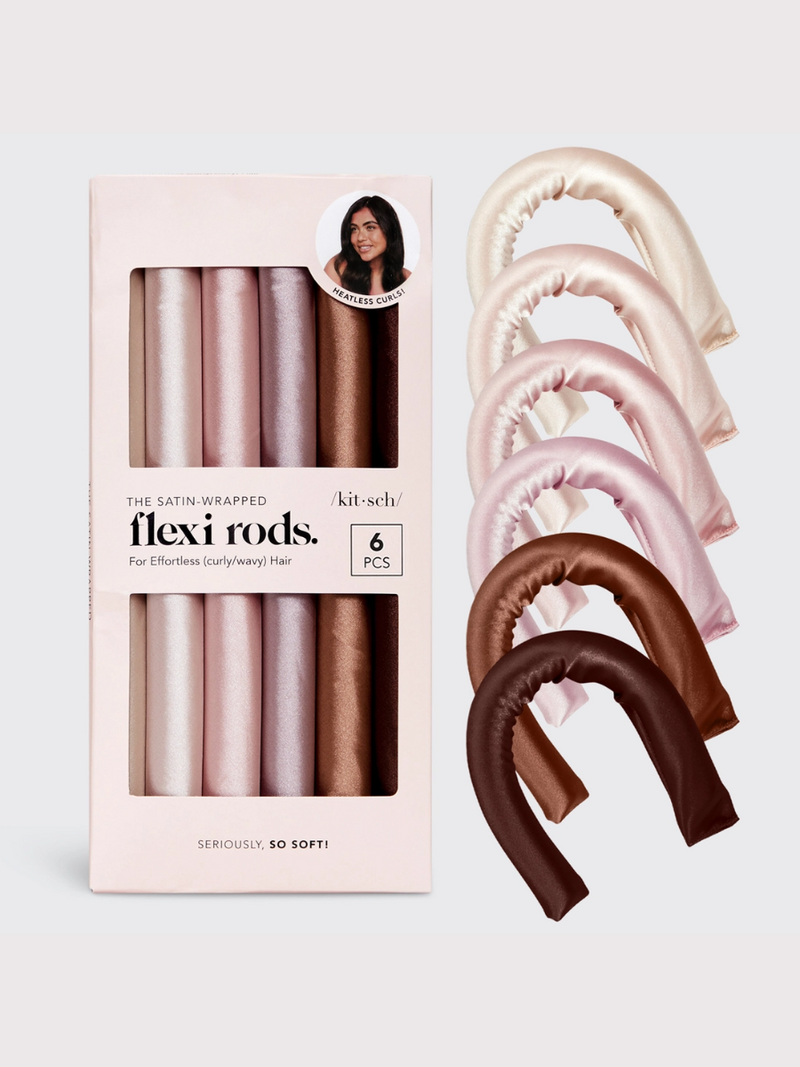 Kitsch Satin Wrapped Flexi Rods-6 pc Set