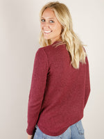 Mulberry Textured Pullover Sweater