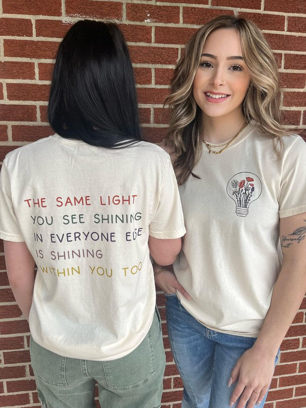 Curvy The Light Shines Within You Comfort Colors Tee (Online Exclusive)