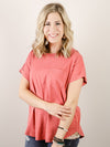 Pocket Tee with Floral Detail (Multiple Colors)