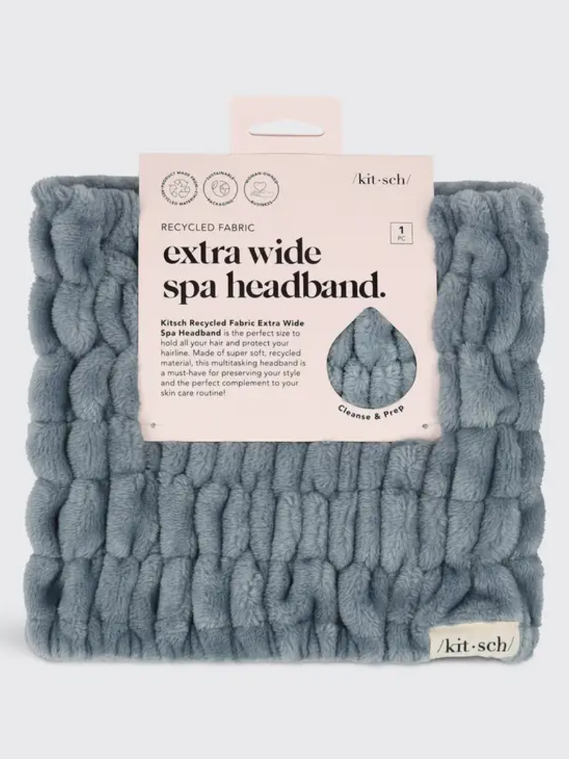 Extra Wide Spa Headband-Misty Blue